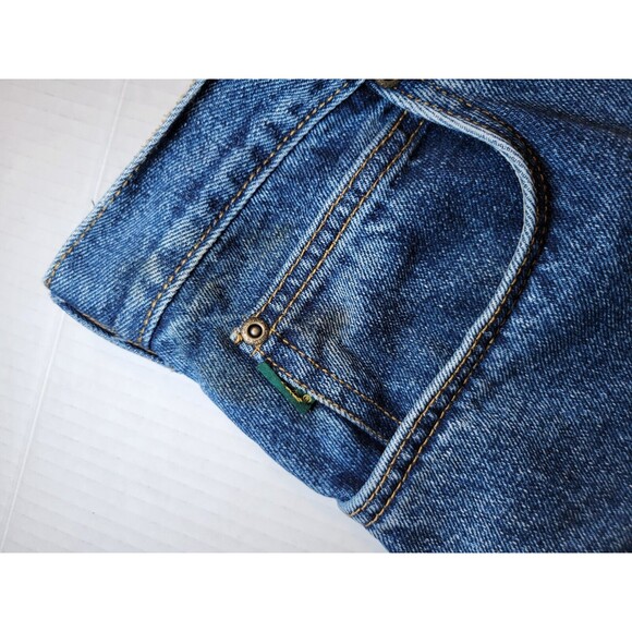 Cabelas Brush Guard Hunting Pants Mens 34x30 Blue Denim 100% Cotton Straight Leg - Picture 5 of 11